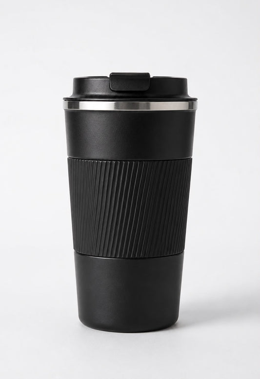 Premium Vacuum Insulated Travel Coffee Mug – 510ml Stainless Steel Leakproof Tumbler | Black