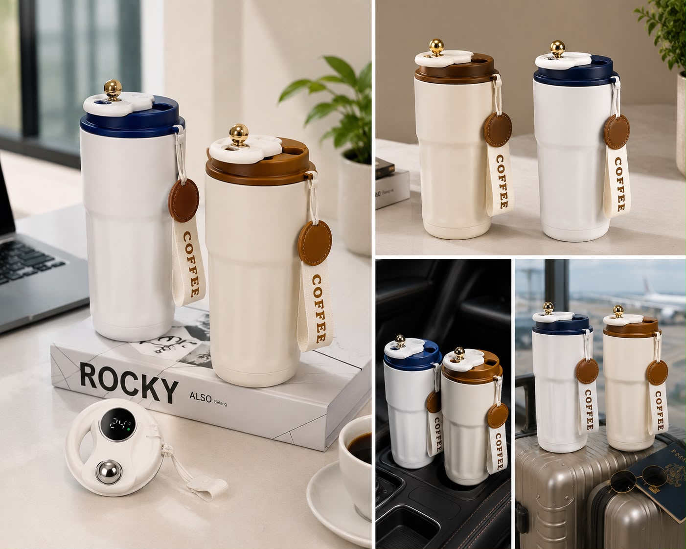 420ml Stainless Steel Chic Mug with Temperature Display