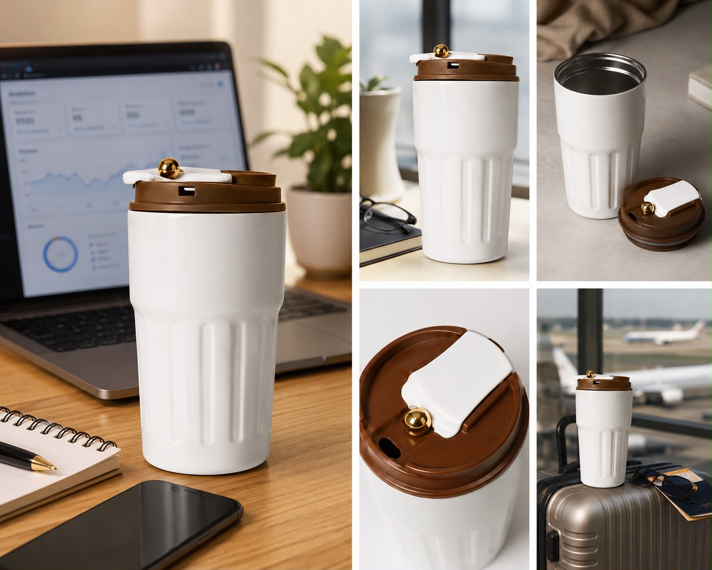 420ml Stainless Steel Chic Mug with Temperature Display