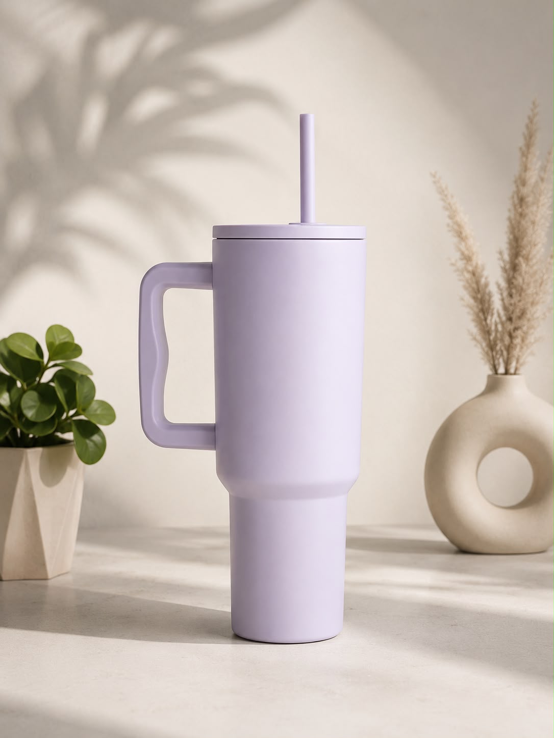 The Bottle Hub 1200ml Insulated Travel Tumbler with Handle & Straw